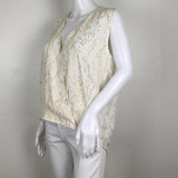 Generation Love Elle Chiffon Off White Gold Color Top Blouse