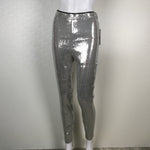 Alice + Olivia Sequin Details High Waist Stretch Pants