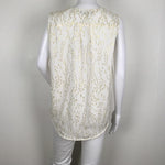 Generation Love Elle Chiffon Off White Gold Color Top Blouse