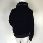 Betsey Johnson Navy Velvet Color Hooded Removible Winter Jacket