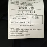 Gucci Men's Classic Fit Tailored Trousers Navy Blue Sz 52R