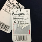 Desigual Printed Logo Combination Denim & Hood with Drawstring Crispo Sweatshirt