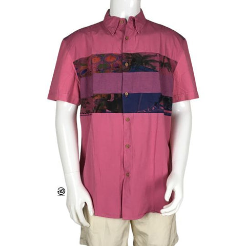 Desigual Toni Pink Multicolor Casual Shirt