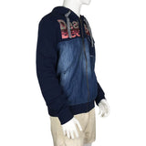 Desigual Printed Logo Combination Denim & Hood with Drawstring Crispo Sweatshirt