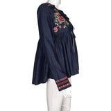 Desigual Embroidered Floral Multicolor Blouse