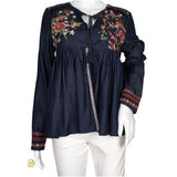 Desigual Embroidered Floral Multicolor Blouse