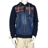 Desigual Printed Logo Combination Denim & Hood with Drawstring Crispo Sweatshirt