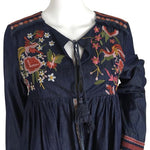 Desigual Embroidered Floral Multicolor Blouse