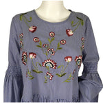 Desigual Multicolor Floral Blouse  Embroidery  Details