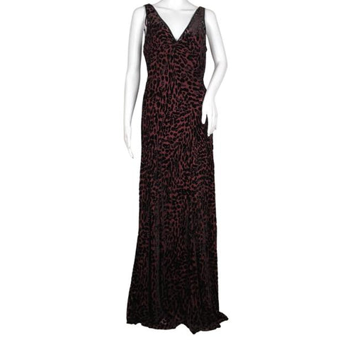 Diane Von Furstenberg Dark Leopard Merlot Multi  Dress