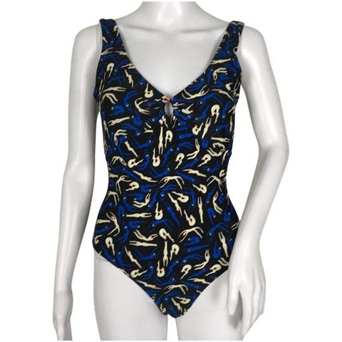 Diane Von Furstenberg Lori One-Piece Swimsuit Black Multi