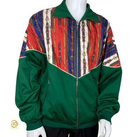 Gucci Men's Pattern With Alternating Gucci Icons Belts Vintage Bomber Jackets