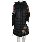 Desigual Hoodied Stamped Winter Padded Georgia Coat