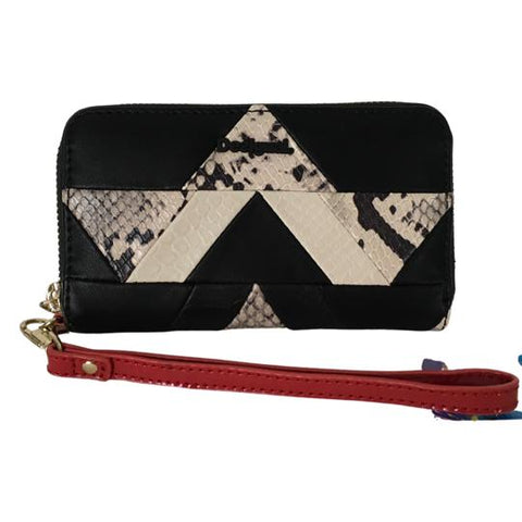 Desigual Black Multicolor Animal Print Wallet