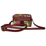 Gucci Ophidia GG Flora Monogram Print Green & Red Web Crossbody Bag