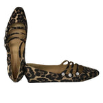 Veronica Beard Women Nola Satin Crystal Leopard Shoes Flats