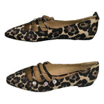 Veronica Beard Women Nola Satin Crystal Leopard Shoes Flats