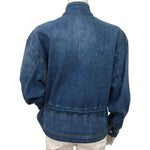 Veronica Beard Roz Drawstring Peplum Denim Jacket  Astra Color