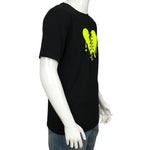 YJGLAM Men a Heart Broken Desing T-Shirt Black Green Neon Color Sz M