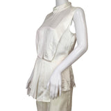 Hugo Boss Women Blouse Ivory Color Elegant Casual Size S