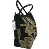 Desigual Women Tote Bag Embroidery Floral Details Sz L Multicolor