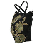 Desigual Women Tote Bag Embroidery Floral Details Sz L Multicolor