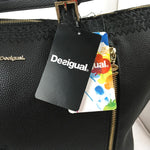 Desigual Woman Tote Bag Dark Amber Verona Black Color Casual Business