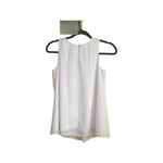 Un Deux Trois Girls Top Chiffon Sleeveles White Color Size 16 Years Casual