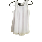 Un Deux Trois Girls Top Chiffon Sleeveles White Color Size 16 Years Casual