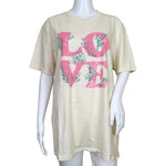 Sweet Claire Women Letters Desing T-Shirt Over  Ghaphic Ivory