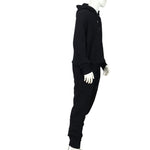 YJGLAM Men Unisex Set Long Sleeve Hoodie and Joggers Black Color