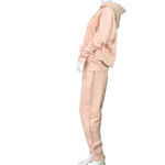 YJGLAM Women Set Long Sleeve Hoodie and Joggers Pink Color