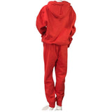 YJGLAM Women Unisex Set Long Sleeve Hoodie and Joggers Red Color