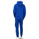 YJGLAM Men Unisex Set Long Sleeve Hoodie and Joggers Blue Color