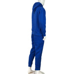 YJGLAM Men Unisex Set Long Sleeve Hoodie and Joggers Blue Color