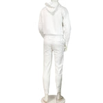 YJGLAM Men Unisex Set Long Sleeve Hoodie and Joggers White Color