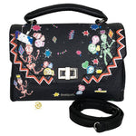 Desigual Black Multicolor Caravels Details Hand Bag