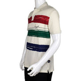 Desigual Colored Stripes Printed Logo Polo