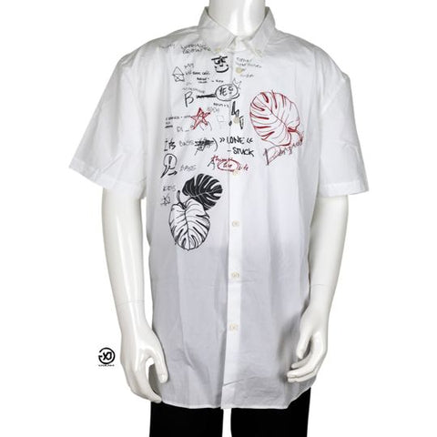 Desigual Print Coloful  Short Sleeve White Color Shirt