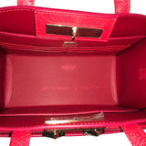 MCM Woman Mini Tote Bag Ruby Red color Logo Print removable Strap