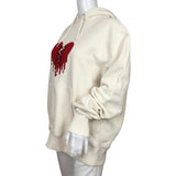 YJGLAM Women Outfit Sets a Broken heart Desing Sleeve Long Ivory Red Color Sz L