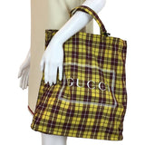 Gucci Women’s Tote Bag Signature Gucci Logo Print Multicolor Sz M