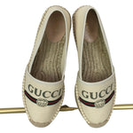 Gucci Women's Espadrilles Shoes Sylvie Web Stripes Print Logo Monogram