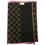 Gucci Women's Scarf Double Sided Pink Other Side Brown Beige Monogram GG