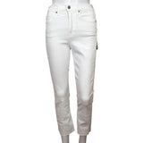 Veronica Beard Women Carly Kick Flare Pants White Color Casual Size 27