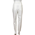 Veronica Beard Women Crosbie Cropped Wide Leg Pants White Color Size 28