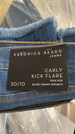 Veronica Beard Women Carly Kick Flare High Rise Jean Denim Color Sz 30/10