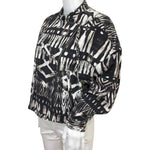 BLANKNYC Women’s Jacket Safari Baby Details Black & White Sz S