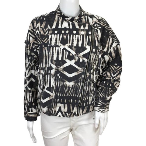 BLANKNYC Women’s Jacket Safari Baby Details Black & White Sz S