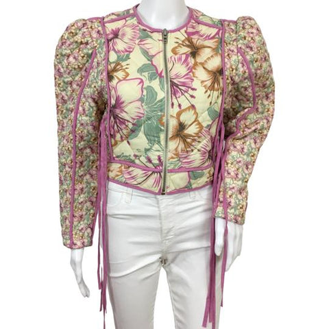 BLANKNYC Women’s Floral Quilted Jackets Multicolor Sz S